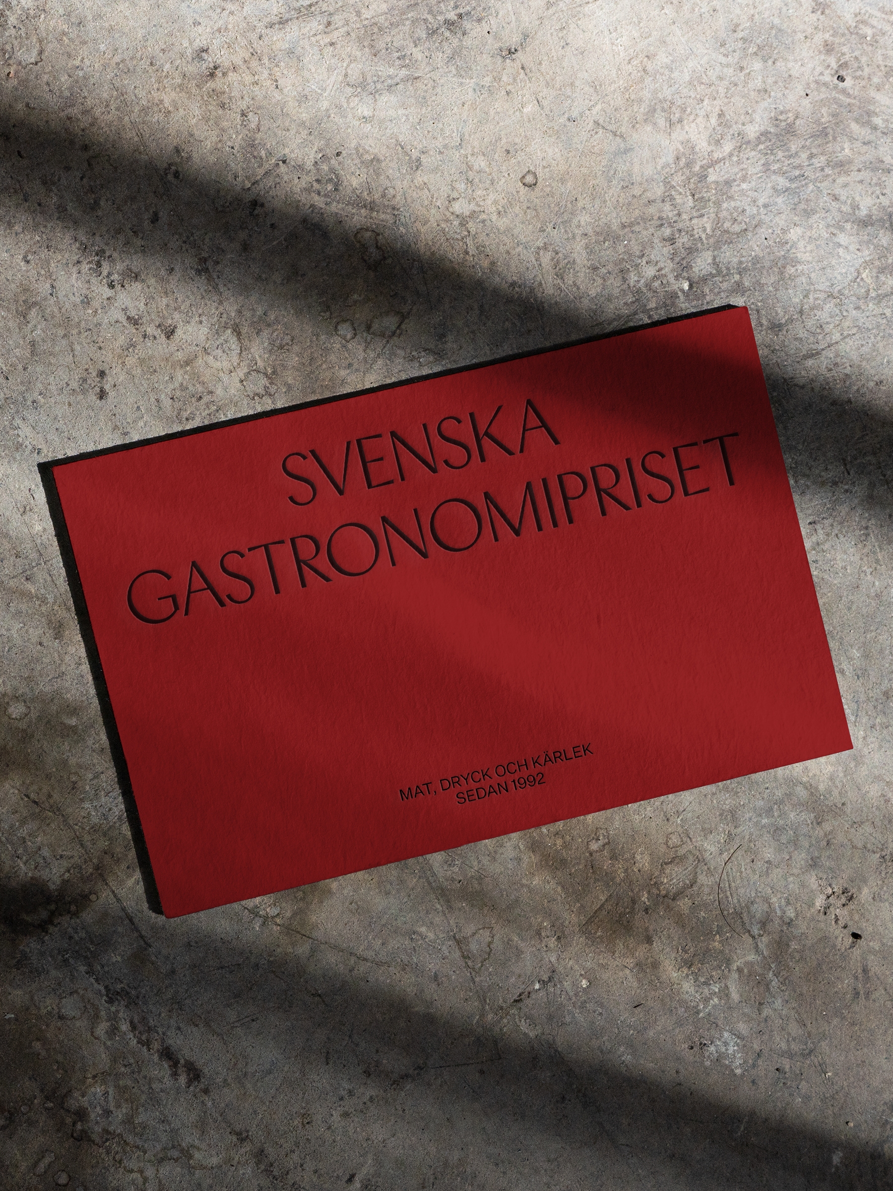 Example applicaton on business card for Svenska Gastronomipriset